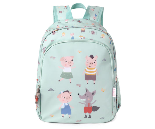 Mochila Média + Porta-chaves Personalizável Tutete - The Three Little Pigs