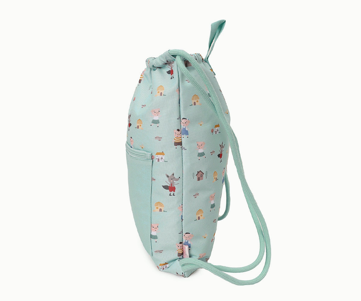 Mochila Saco Impermeável  Personalizável Tutete - The Three Little Pigs