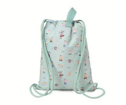 Mochila Saco Impermeável  Personalizável Tutete - The Three Little Pigs