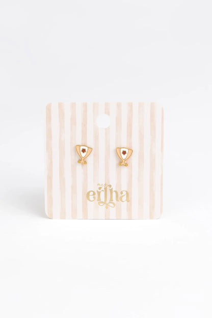 Brincos Studs Earrings - Cup of Love
