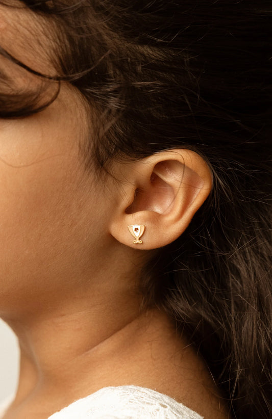 Brincos Studs Earrings - Cup of Love