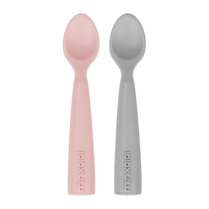 Pack de 2 Colheres de Silicone  - Pinky Pink/Powder Grey