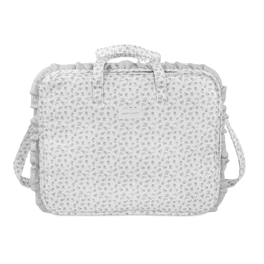 Pasito a Pasito Mala de Maternidade - Little Bloom Flowers Gris