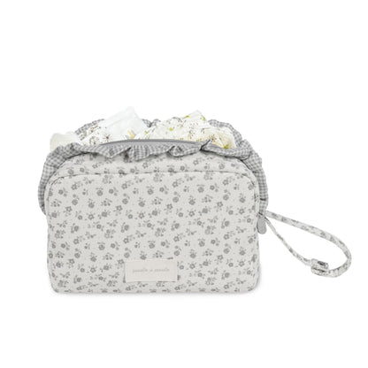 Pasito a Pasito Necessaire - Little Bloom Flowers Gris