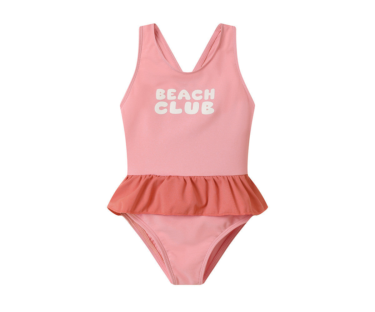 Fato de banho Monnëka com alças cruzadas Stripes Bloom & Blush