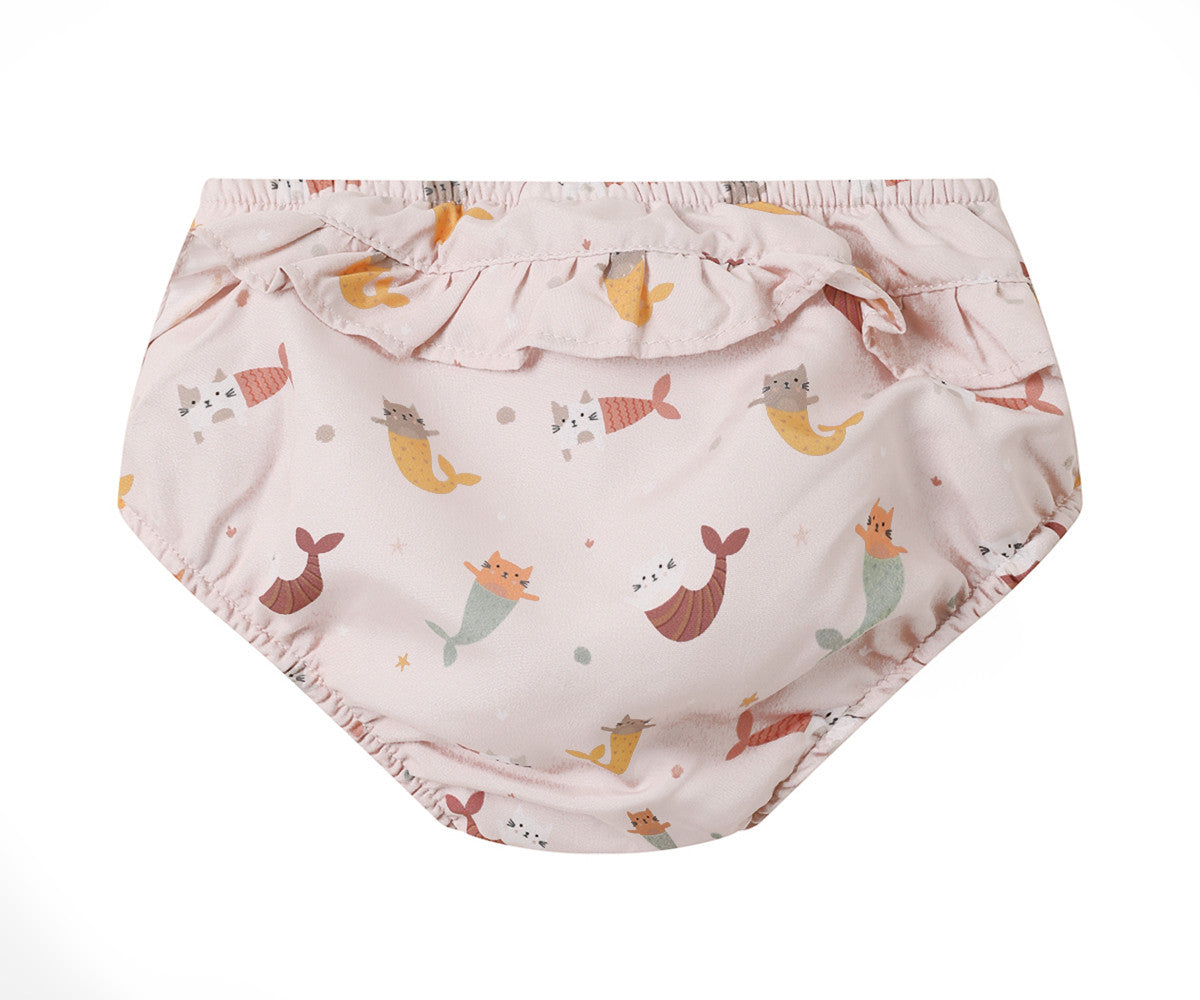 Cueca Fralda com Folho Monnëka Mermaid Cats