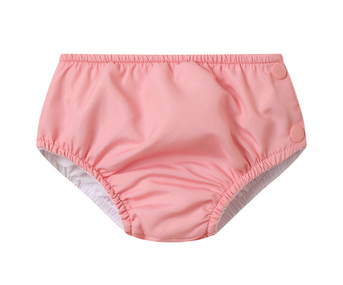 Fralda de Banho com folho Monnëka Stripes Bloom & Blush