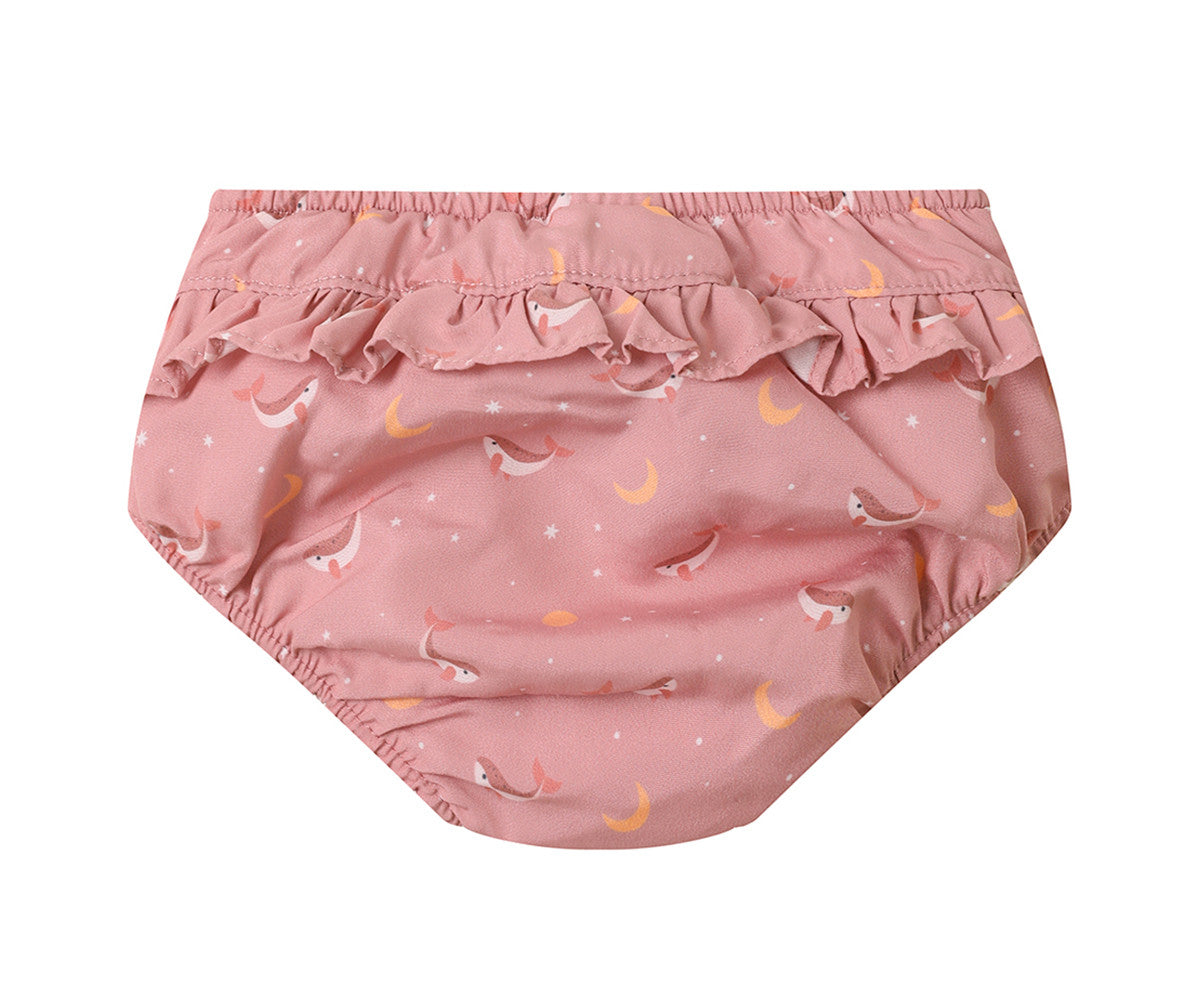 Cueca Fralda com Folho Monnëka Whale Pink