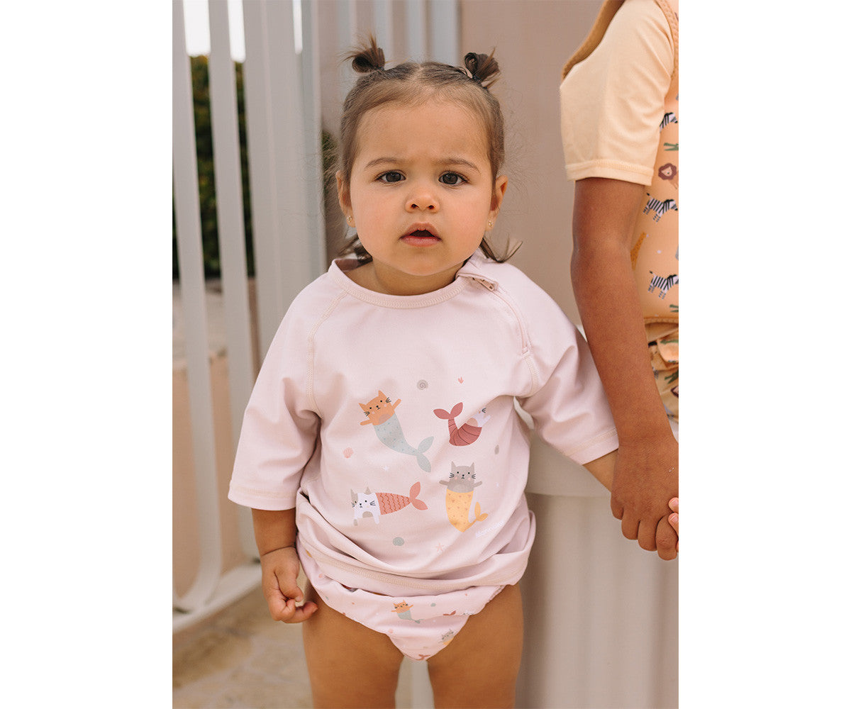 Cueca Fralda com Folho Monnëka Mermaid Cats