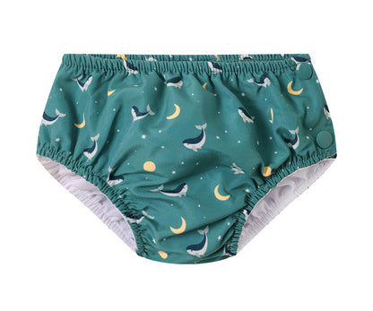 Cueca Fralda Monnëka Whale Teal