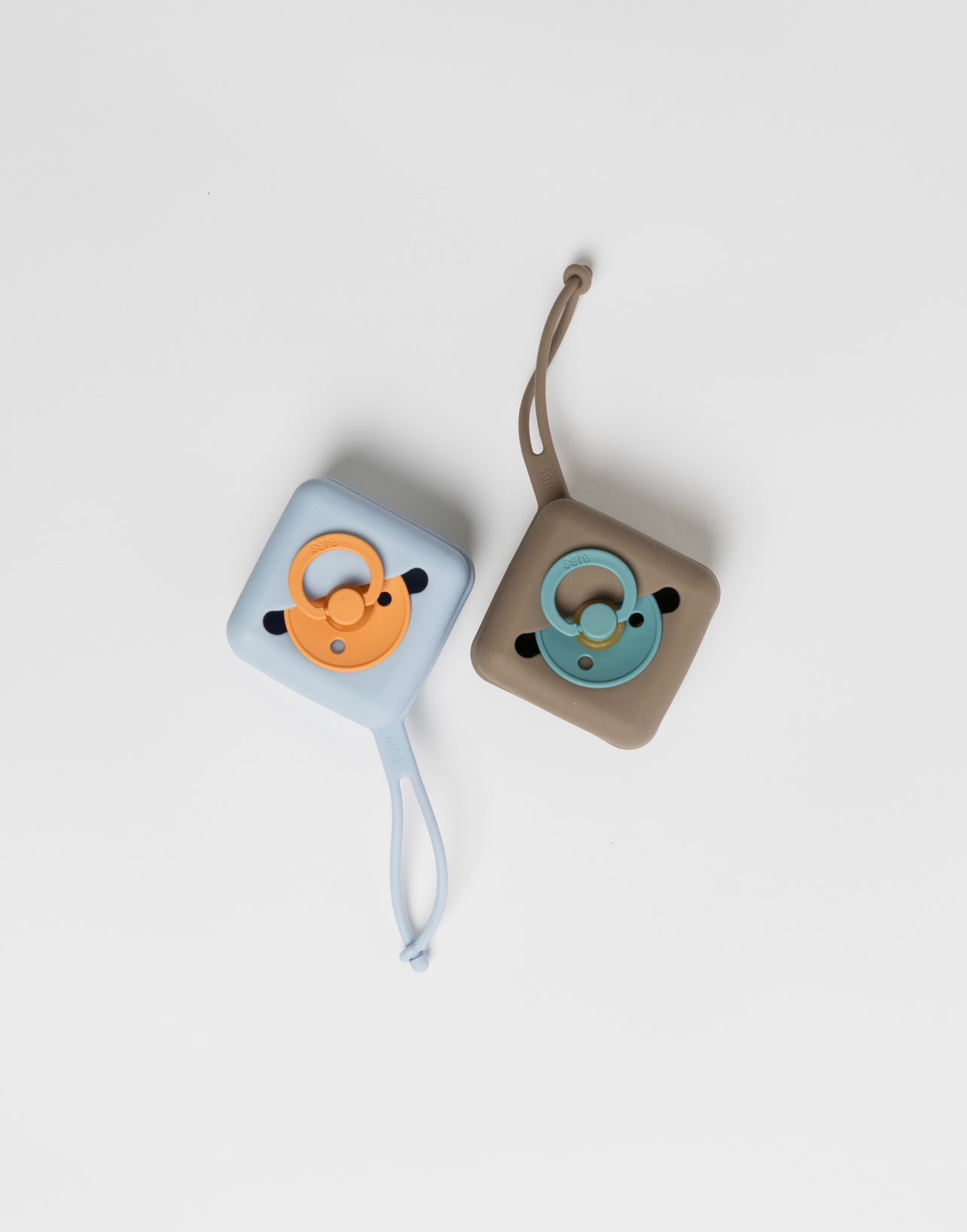 Porta-chupeta Silicone BIBS Steel Blue