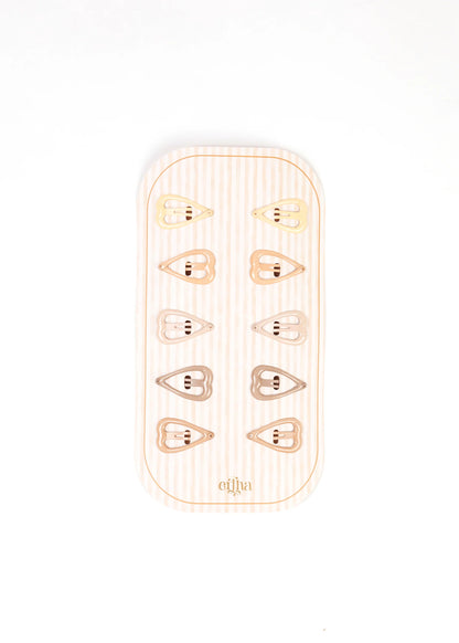 Ganchos Glitter Sweetheart Hair Clips - Multicolor