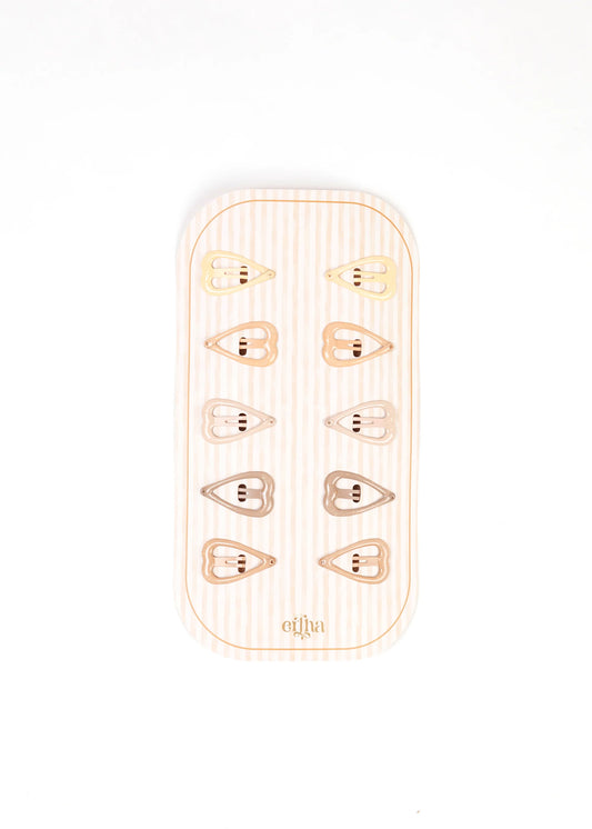 Ganchos Glitter Sweetheart Hair Clips - Multicolor