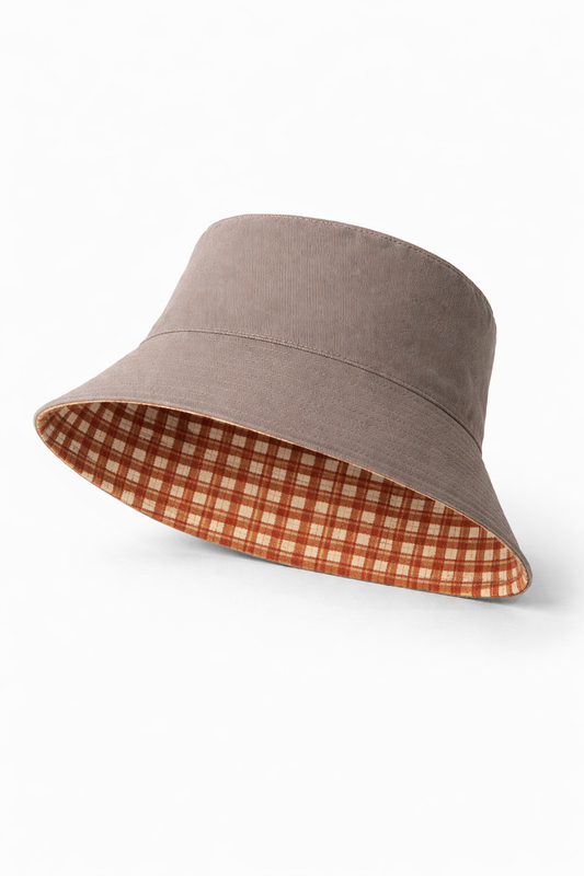 Chapéu Reversível New Buckies Honey Plaid | Mrs Ertha