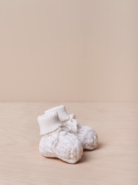 Carapins tricotados em lã - Pérola