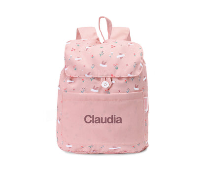Mochila Pequena Tecido Personalizável Tutete - Blossom Birds
