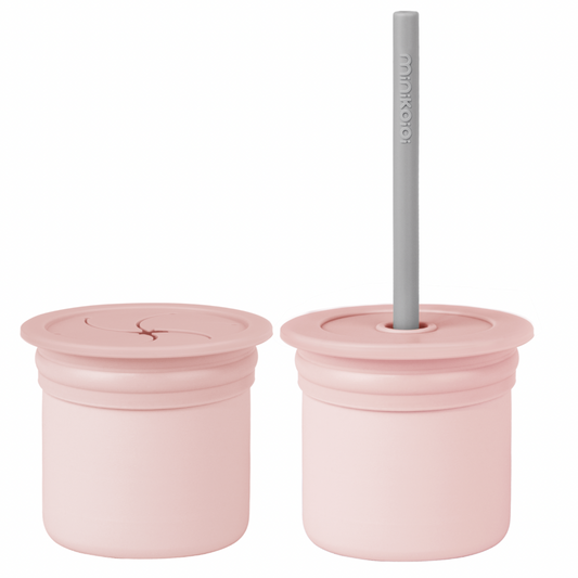 Copo Sip+Snack - Pinky Pink/Powder Grey