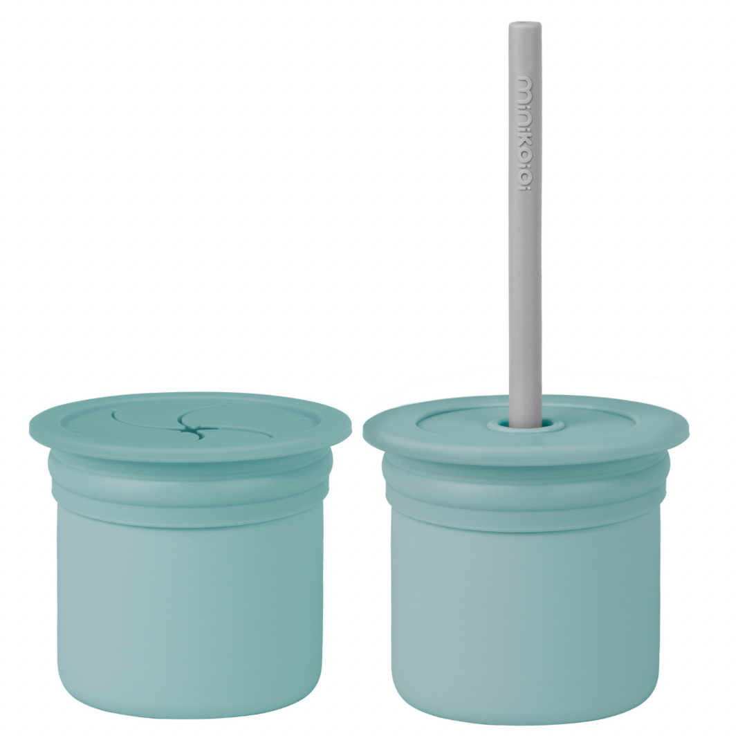 Copo Sip+Snack - Green/ Powder Grey