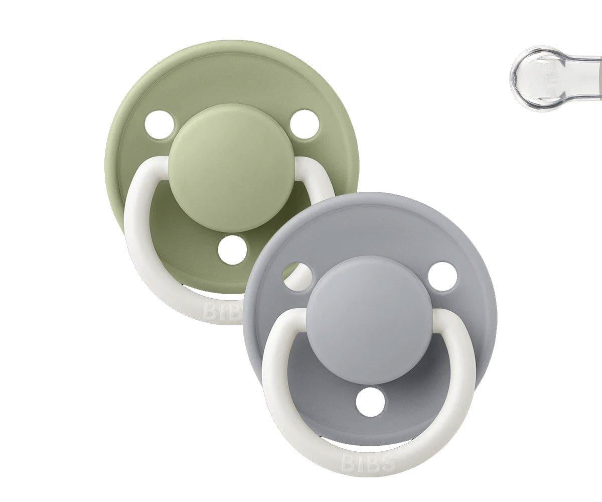 BIBS De Lux Silicone Night - Sage/ Cloud