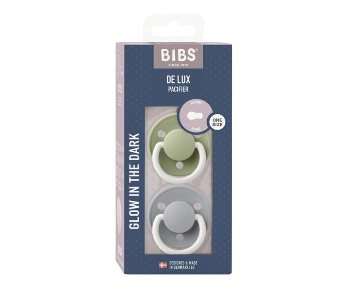 BIBS De Lux Silicone Night - Sage/ Cloud