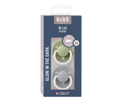 BIBS De Lux Silicone Night - Sage/ Cloud