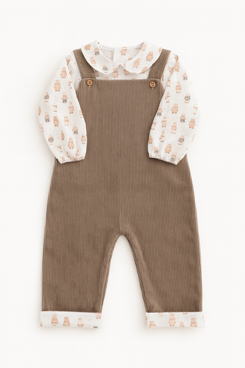 Mighty Love - Jardineira e blusa Bear