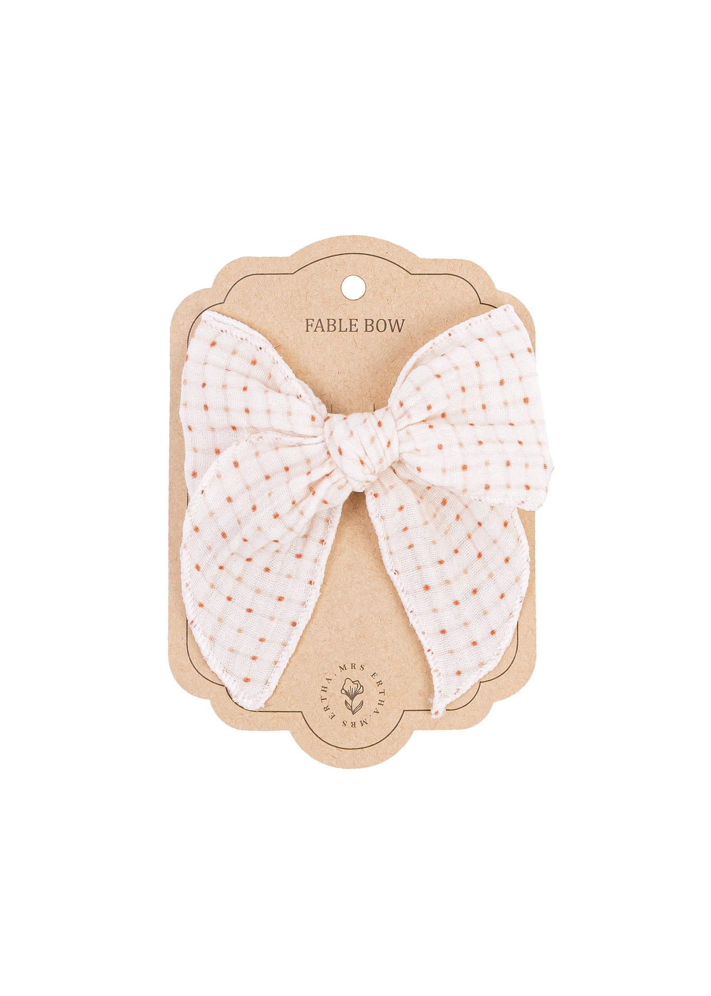 Laço Fable Bow Clip - Organic Squares