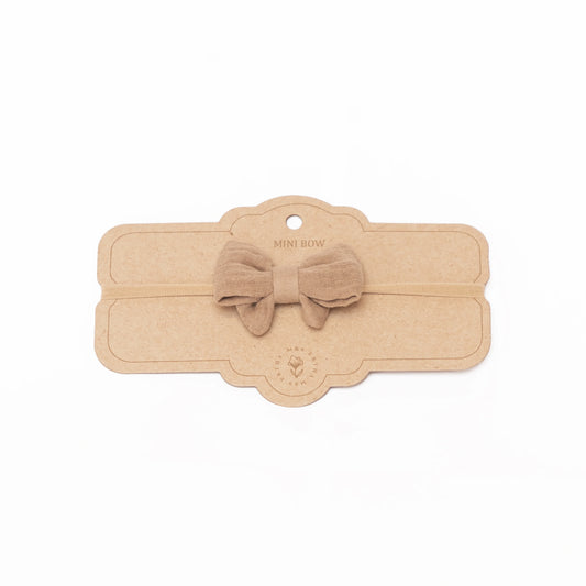 Fita elástica com laço - Little Bow Headband - Taupe