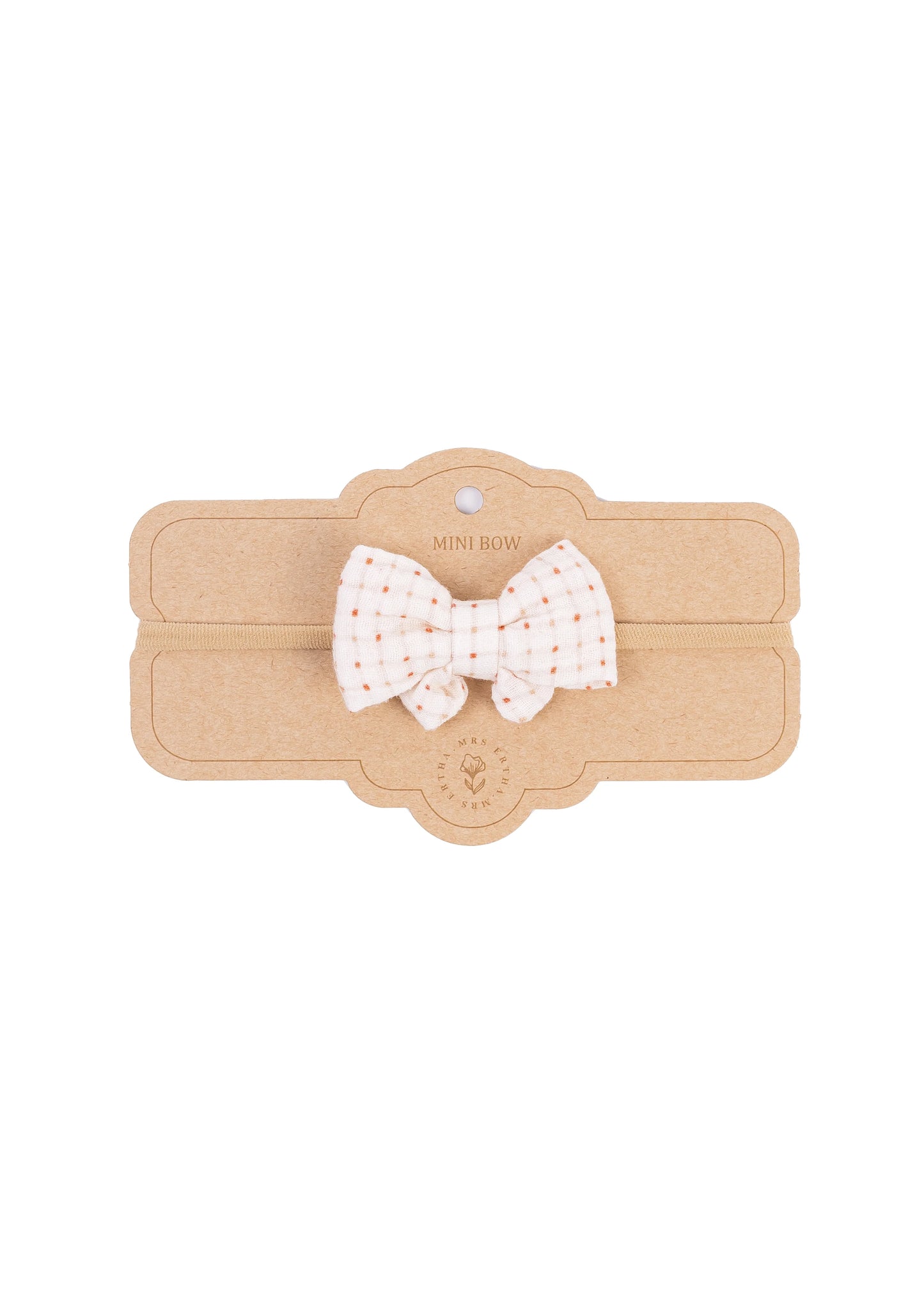 Fita elástica com laço - Little Bow Headband - Organic Squares