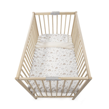 Pasito a Pasito - Conjunto de Edredão + Lençol Ajustável + Almofada Nara 120×60cm