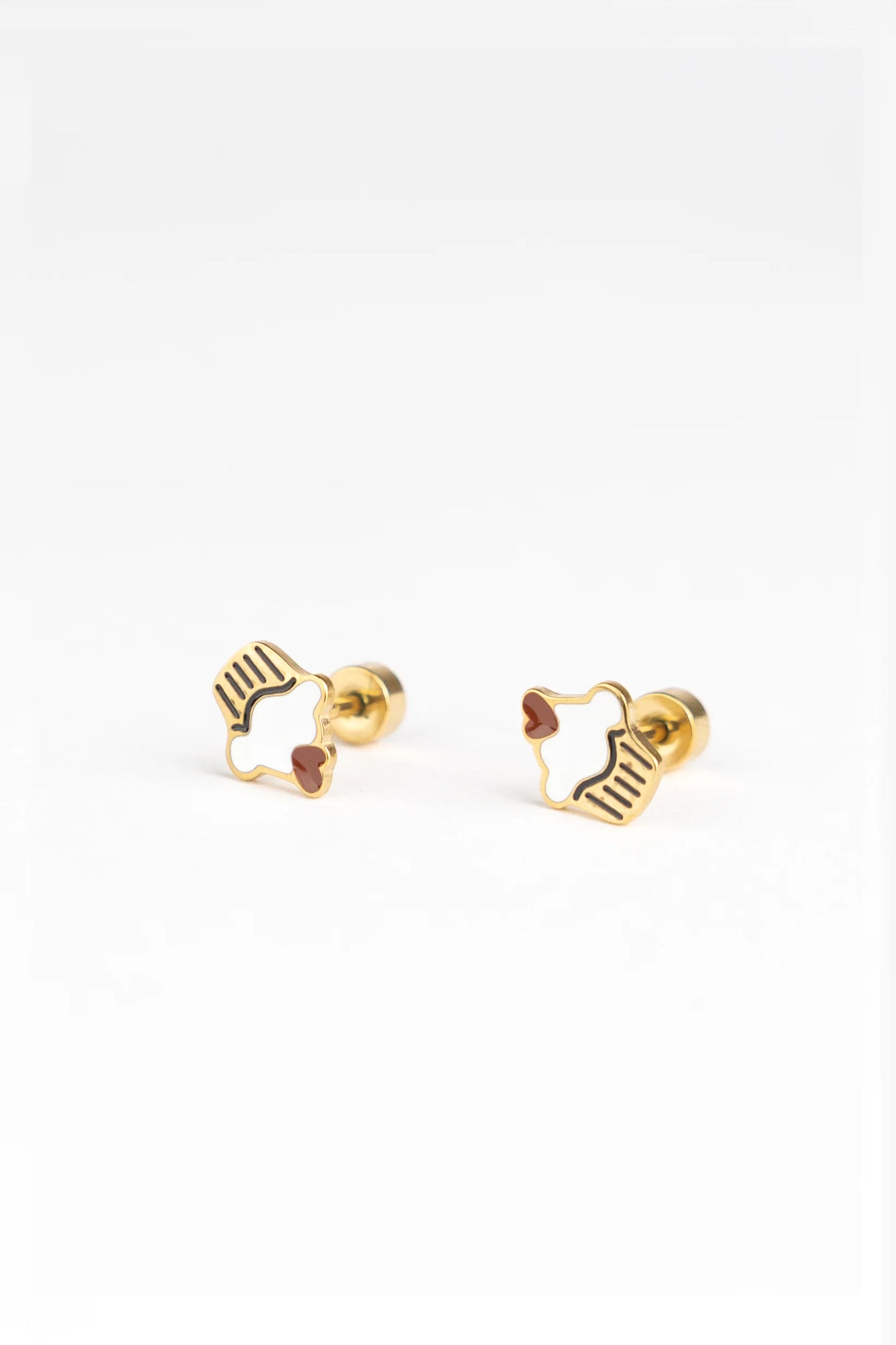 Brincos Studs Earrings - Love Muffin