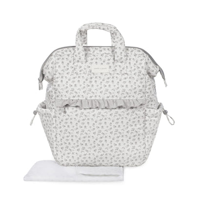 Pasito a Pasito Mochila - Little Bloom Flowers Gris Pasito a Pasito