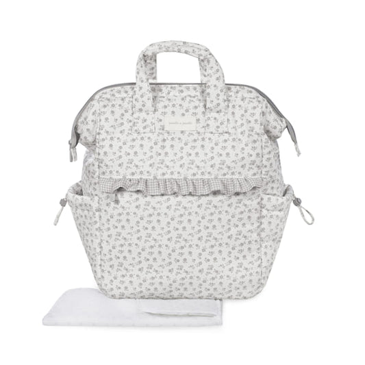 Pasito a Pasito Mochila - Little Bloom Flowers Gris Pasito a Pasito