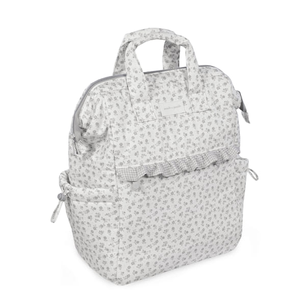 Pasito a Pasito Mochila - Little Bloom Flowers Gris Pasito a Pasito
