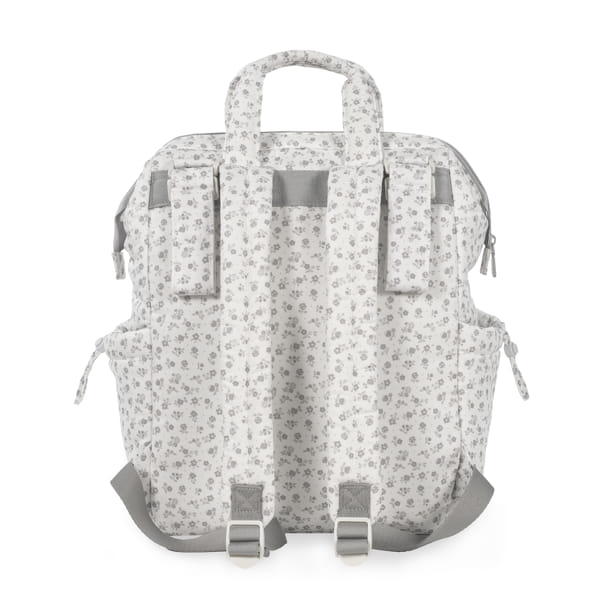 Pasito a Pasito Mochila - Little Bloom Flowers Gris Pasito a Pasito