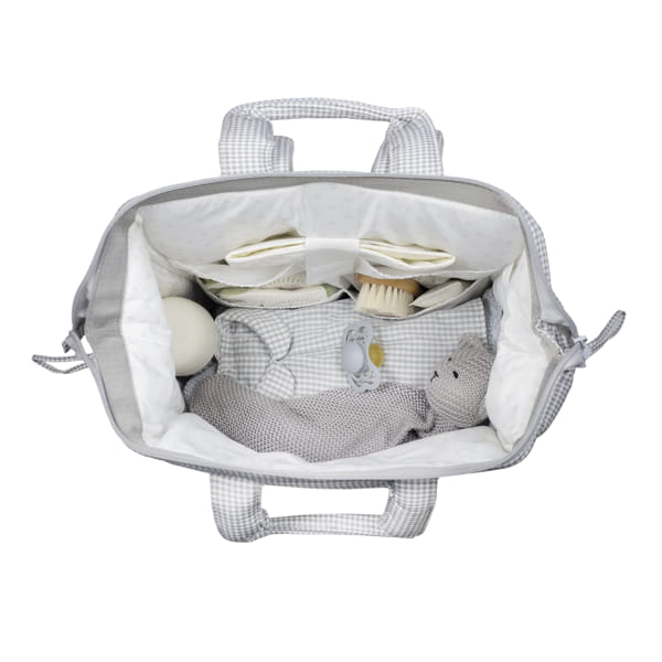 Pasito a Pasito Mochila - Little Bloom Vichy Gris