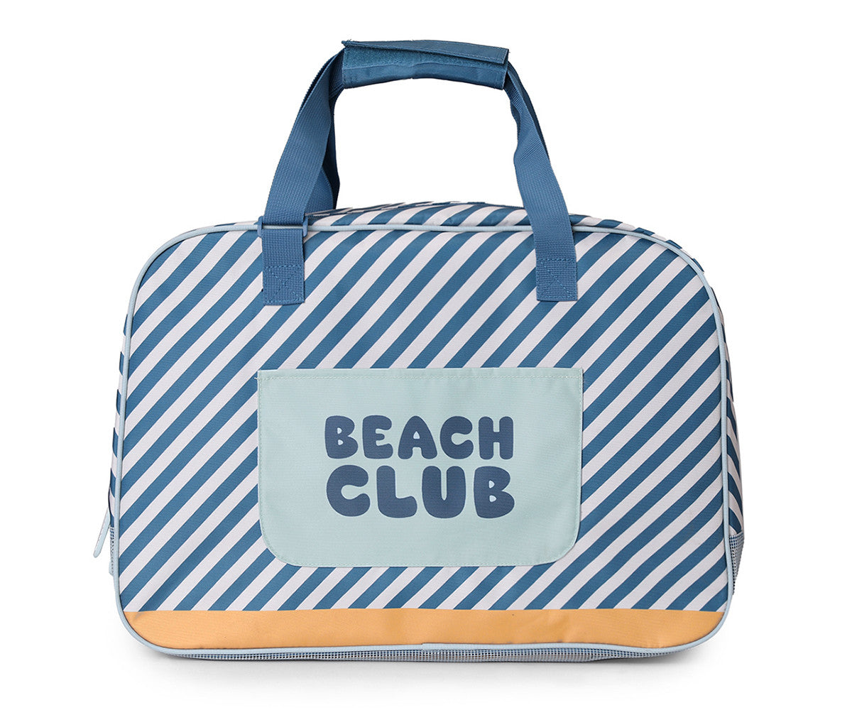 Bolsa de Praia Monnëka Anti-Areia Stripes Blues & Beyond