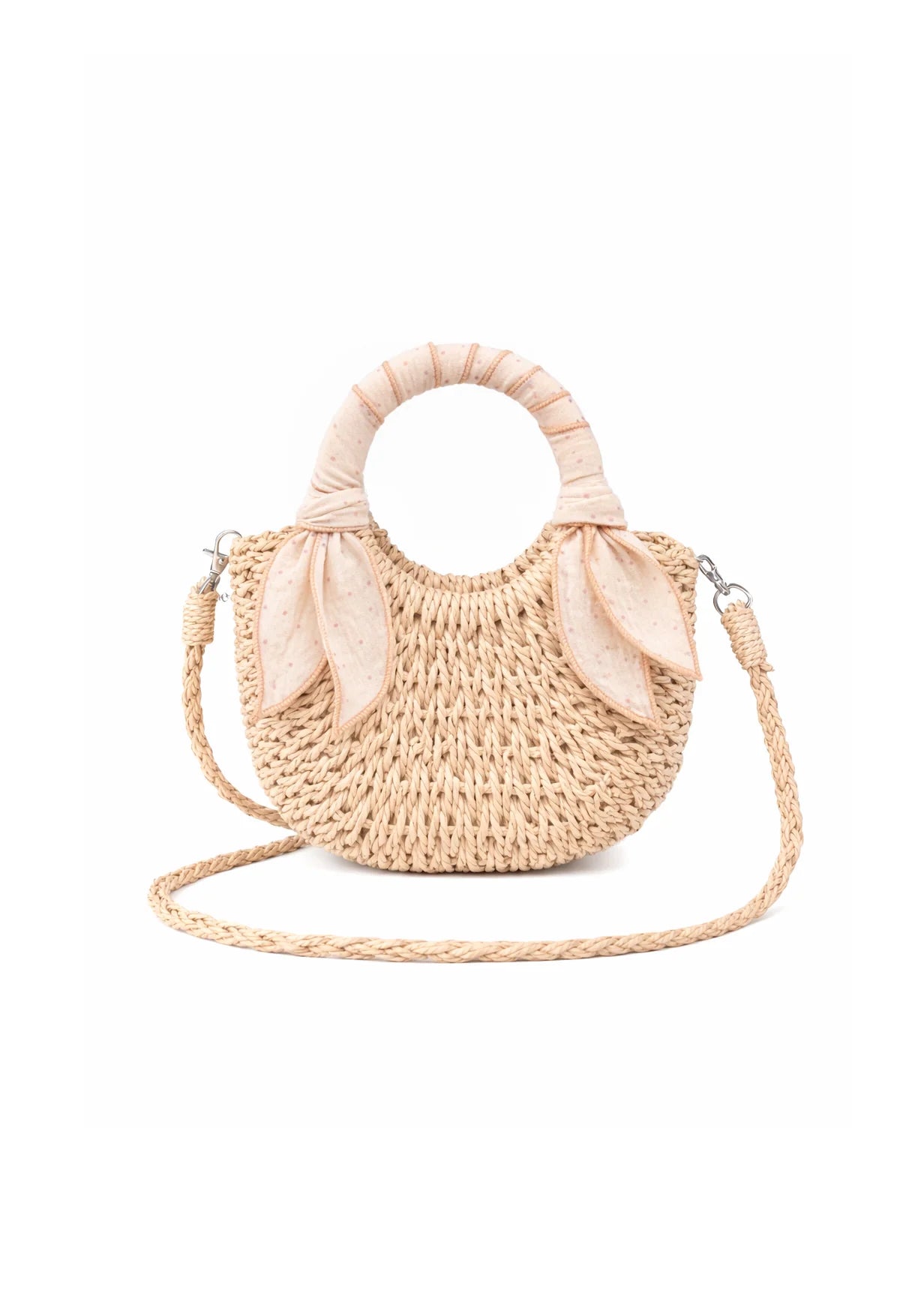 Mini Mala de Palha Petite Petals| Mrs Ertha
