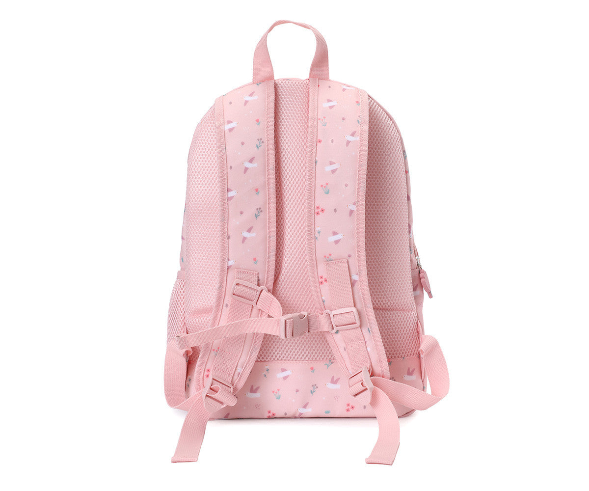 Mochila Média + Porta-chaves Personalizável Tutete - Blossom Birds
