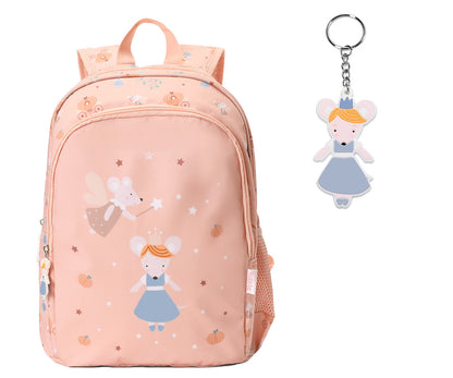 Mochila Média + Porta-chaves Personalizável Tutete - Mouse Fairies