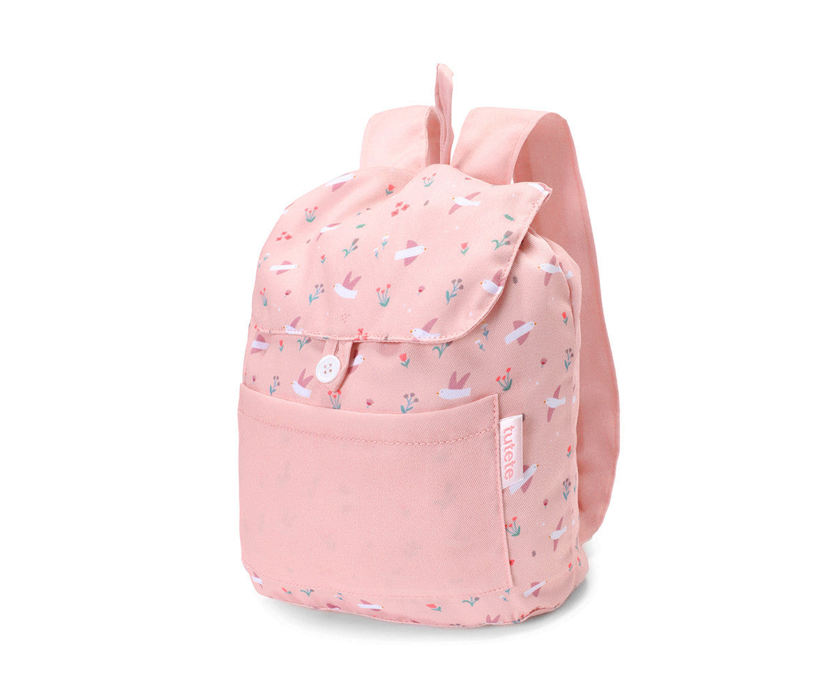 Mochila Pequena Tecido Tutete - Blossom Birds