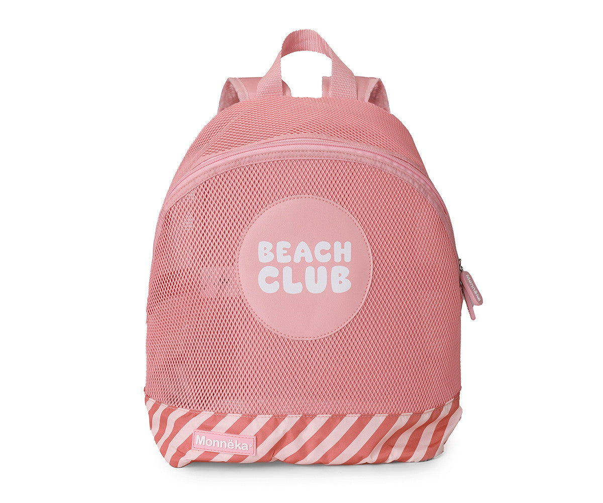 Mochila Infantil Anti-Areia Monnëka Stripes Bloom & Blush