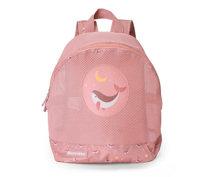 Mochila Infantil Anti-Areia Monnëka Whale Pink
