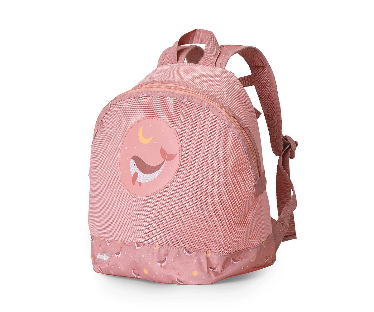 Mochila Infantil Anti-Areia Monnëka Whale Pink
