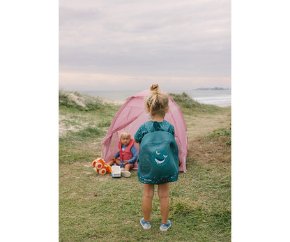 Mochila Infantil Anti-Areia Monnëka Whale Teal