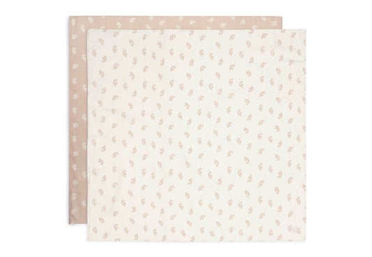 Musselina Swaddle 115x115cm - Twig - Wild Rose - Pack 2