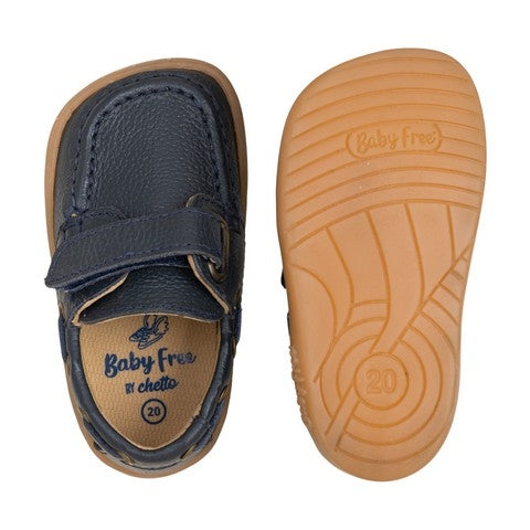 Sapatos Náuticos em Pele com Velcro Barefoot - Chetto