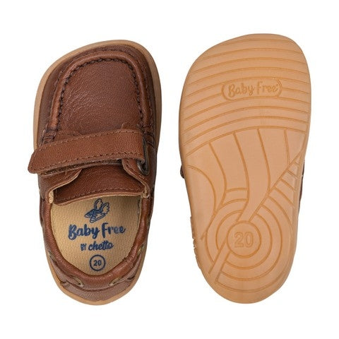 Sapatos Náuticos em Pele com Velcro Barefoot - Chetto
