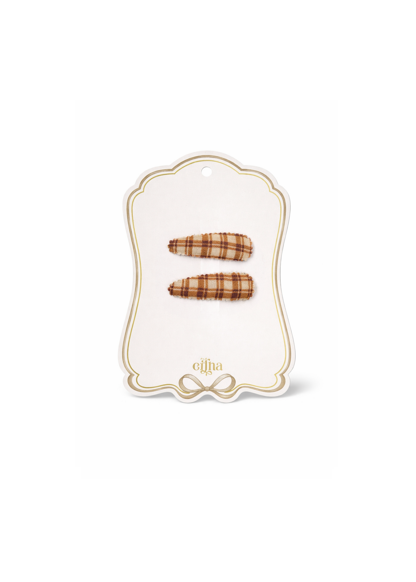 Pack 2 Ganchos de Cabelo - Honey Plaid | Mrs Ertha
