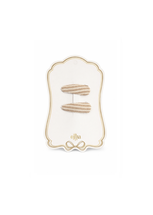 Pack 2 Ganchos de Cabelo - Toffee Lines | Mrs Ertha